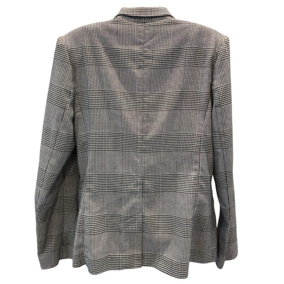 Worthington Women's Blazer Jacket Black White Houndstooth Plaid Size Medium - Picture 5 of 5